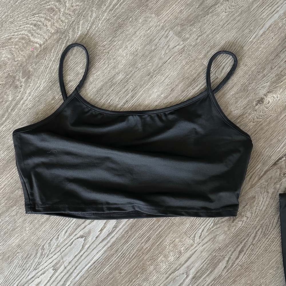 Black Ruched Two-Piece Set - Picture 2 of 5